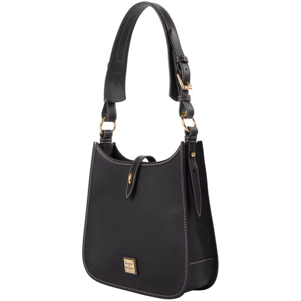 🦆 Dooney & Bourke Black Pebble Grain Messenger Bag Like New With Tags
